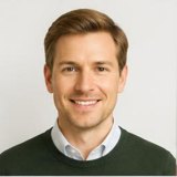 AI-generated illustrative portrait, not a customer