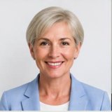 AI-generated illustrative portrait, not a customer